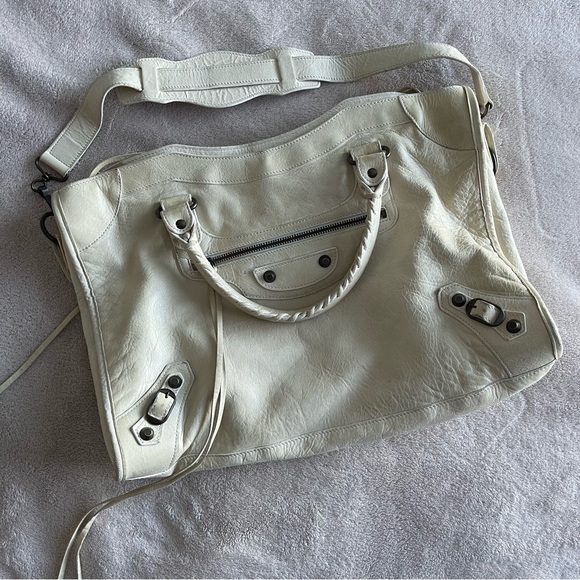 BALENCIAGA // authentic Classic Motorcycle City in off white - Picture 2 of 11